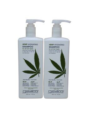 Giovanni Hemp Hydrating Shampoo 24 Oz Each Vegan Color-Safe Sulfate-Free
